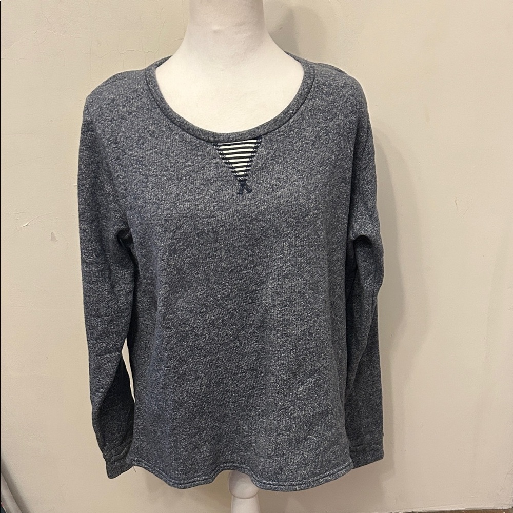 Lucky Lotus blue long sleeve sweatshirt Size L EUC